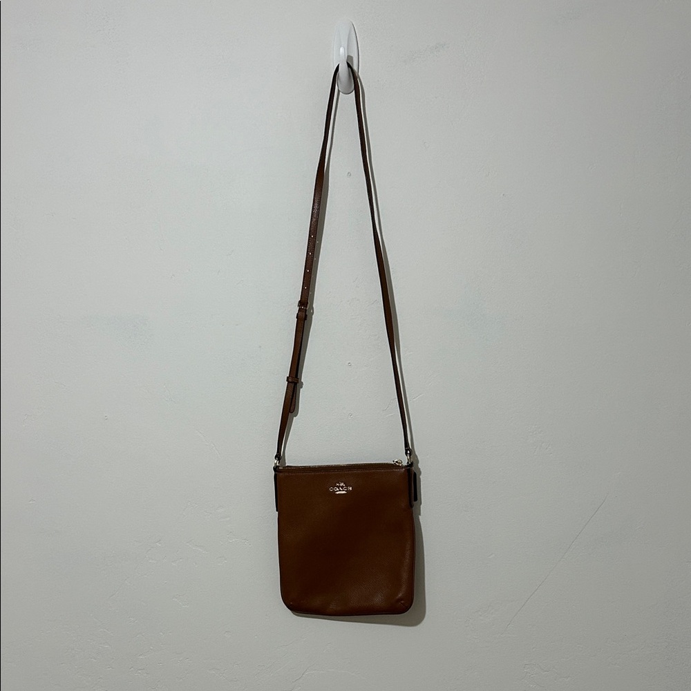 Coach Tan Leather Messenger Bag